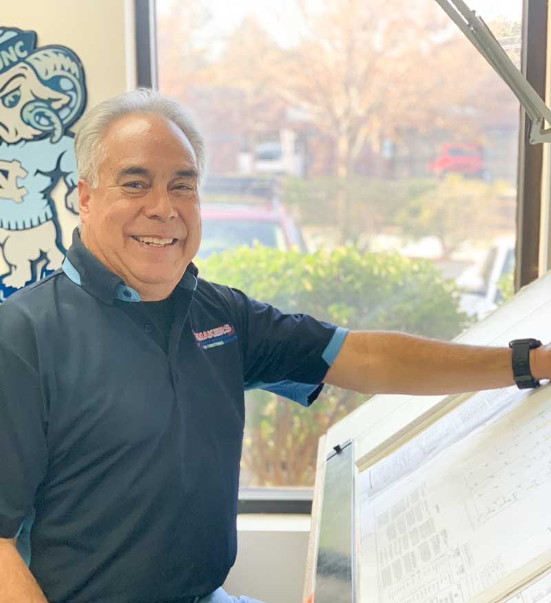 AirMakers General Manager Leo Vitola hard at work in Raleigh, NC